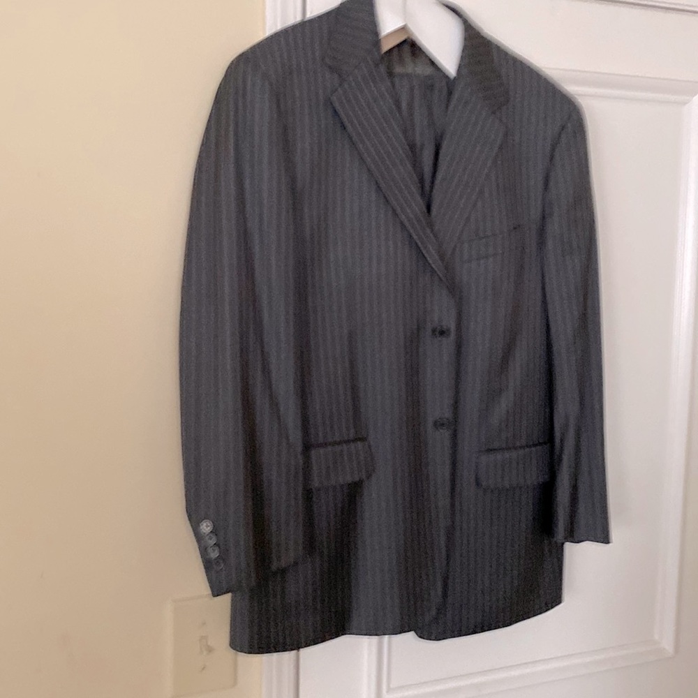 Dark Gray Pinstripe.Suit